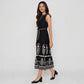 V-Neck Printed Tiered Dress