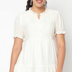 Round Neck Tiered Dress