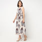Printed Camp Collar Tiered Dress