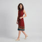 Printed Camp Collar Flared Belted Shirt Dress