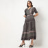 V-Neck Printed Tiered Dress