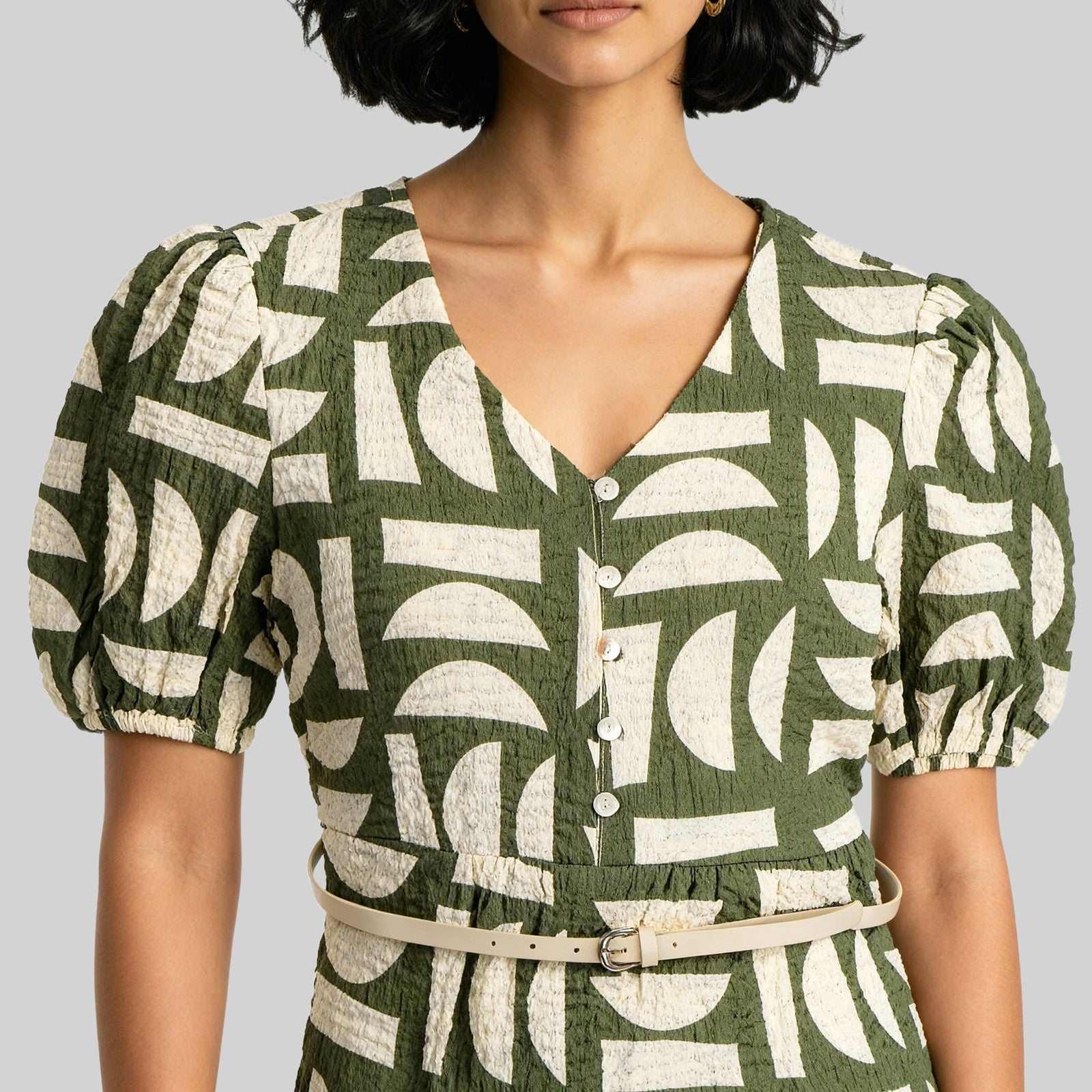 V-Neck Tiered Dress