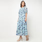 Printed Smocked Tiered Dress