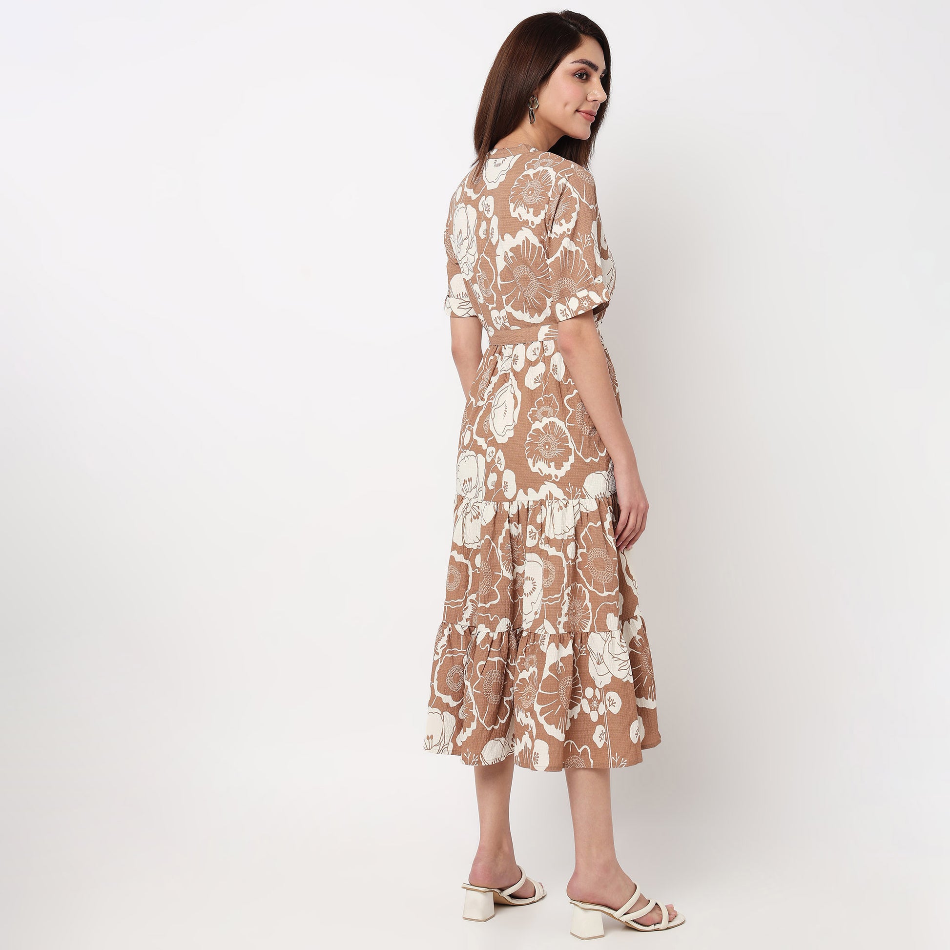 Full Placket Tiered Dress 