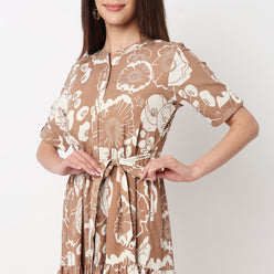 Full Placket Tiered Dress 
