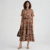 Polyester Printed Three-Fourth Sleeve Dress