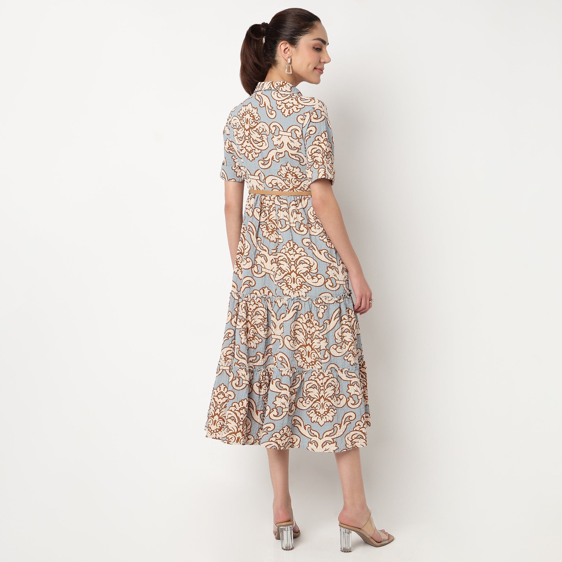 Printed Tiered Dress