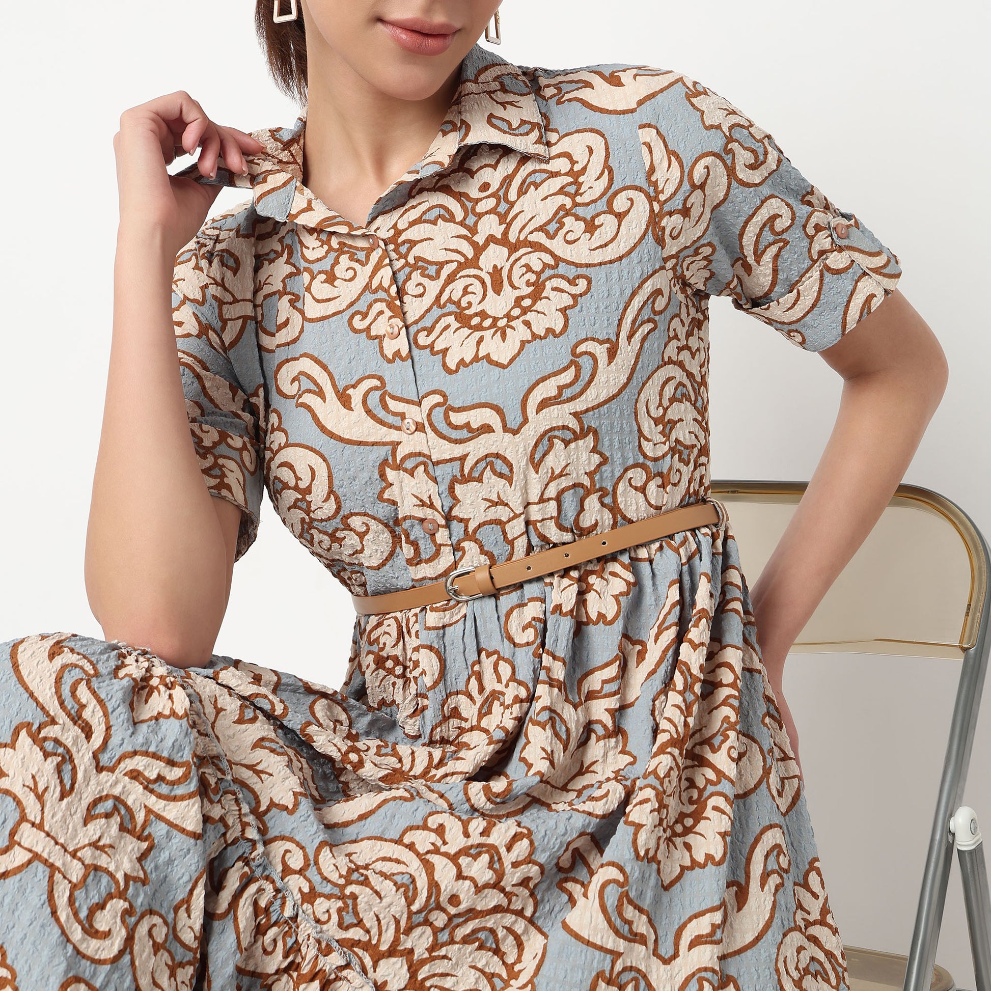 Printed Tiered Dress