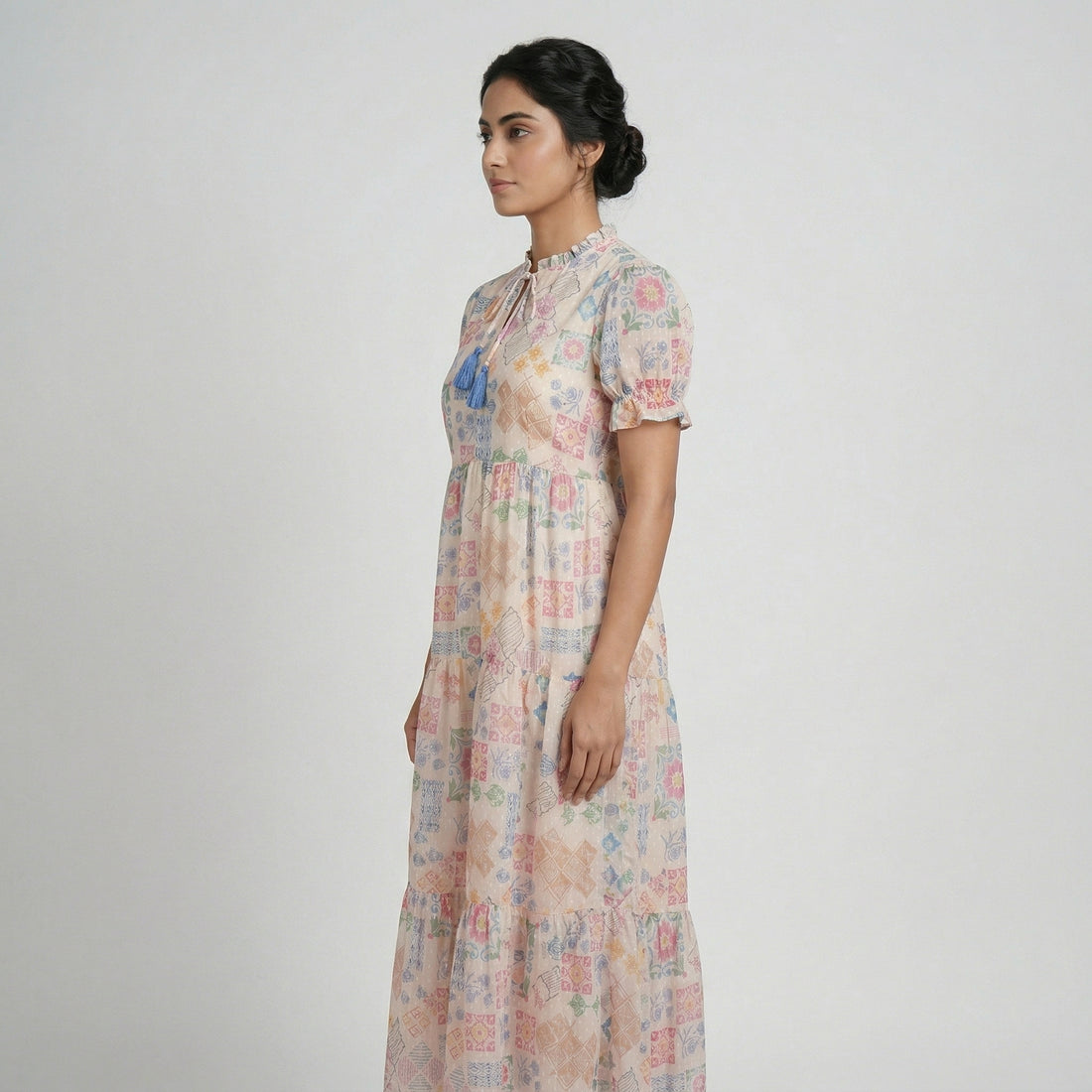 Printed Tiered Dress