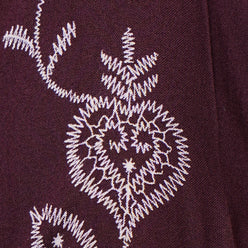 Embroidered V-Neck Tiered Dress