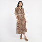 Printed Shirt Flared Dress
