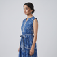 Printed V-Neck Tiered Dress