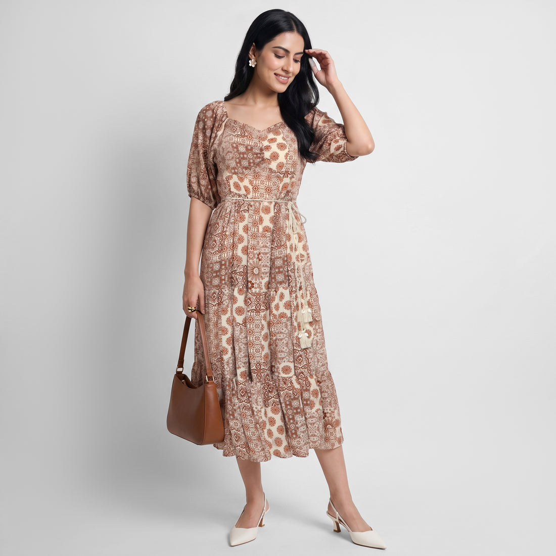 Printed Flared Dress