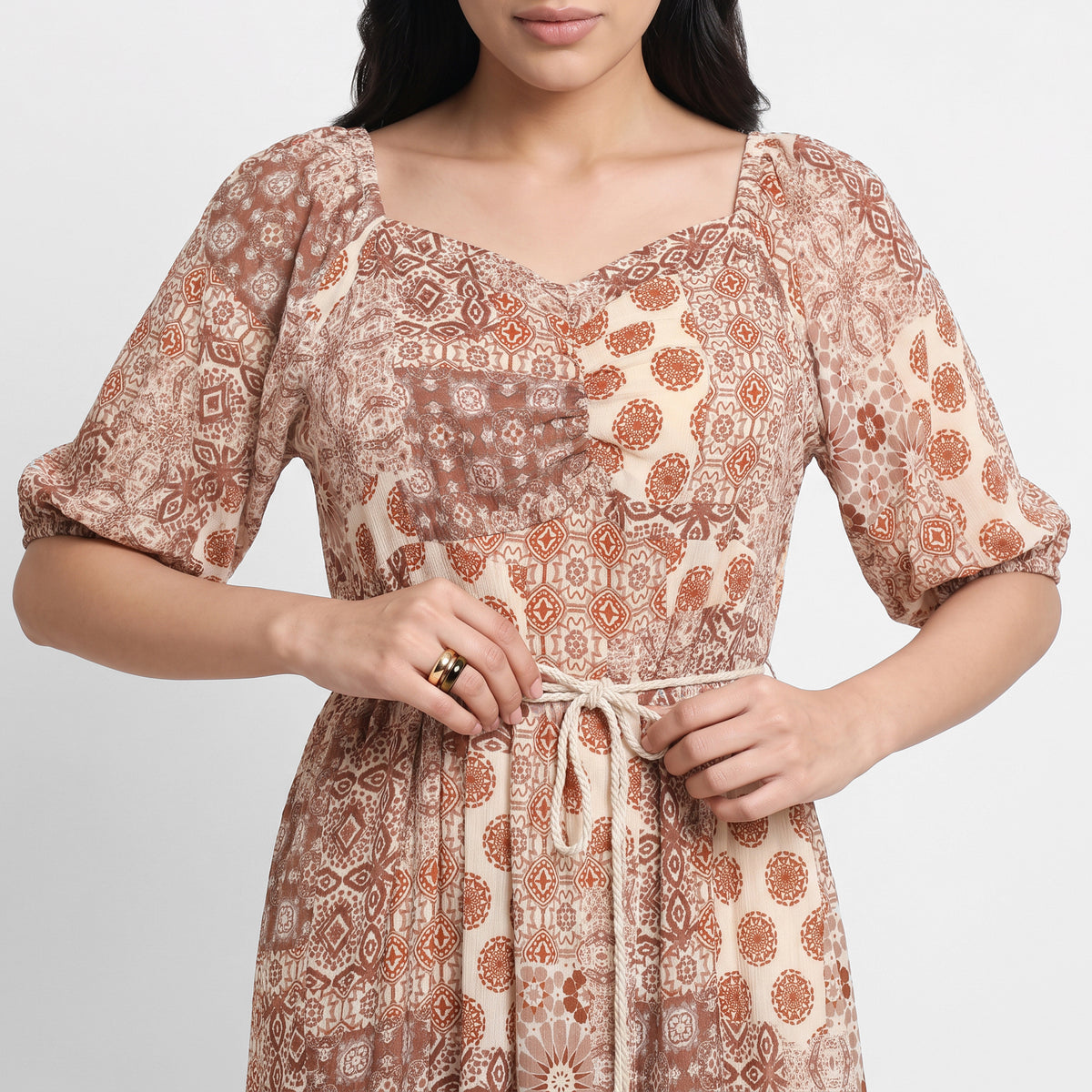 Printed Flared Dress
