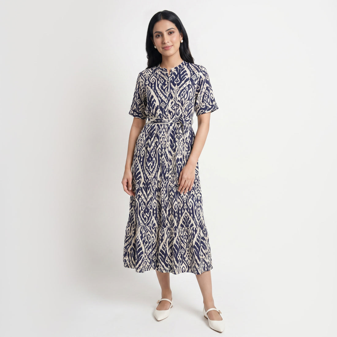 Printed Tiered Dress