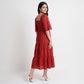 Cotton Solid Flared Dress