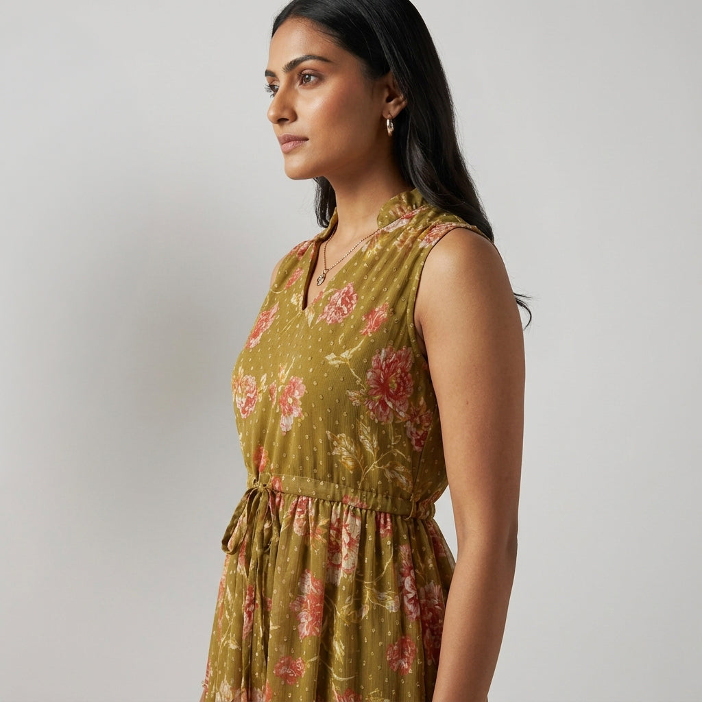 Flare Fit Printed Dress