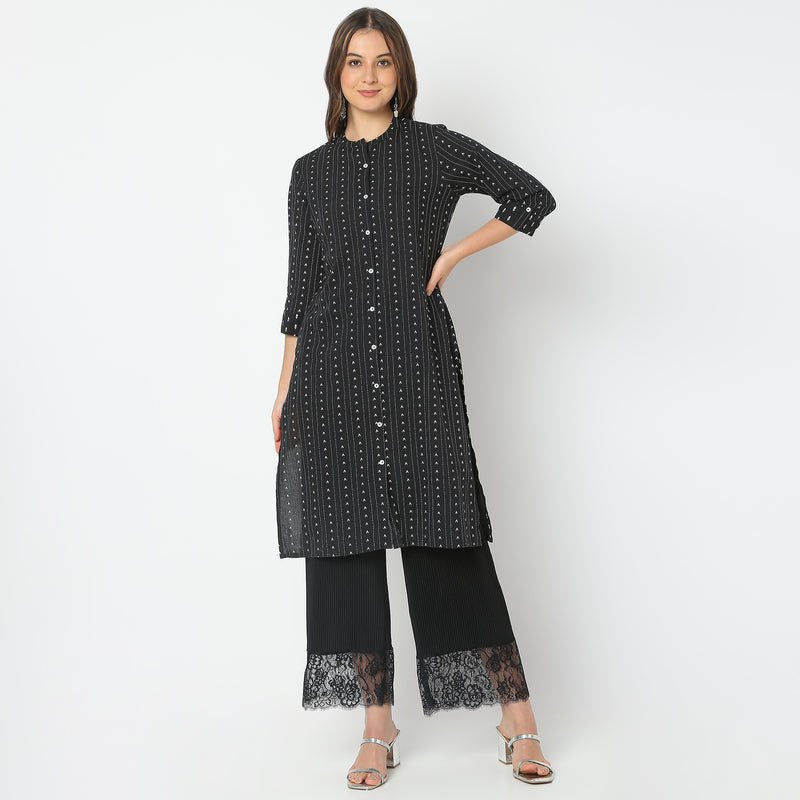 Straight Fit Printed Kurta