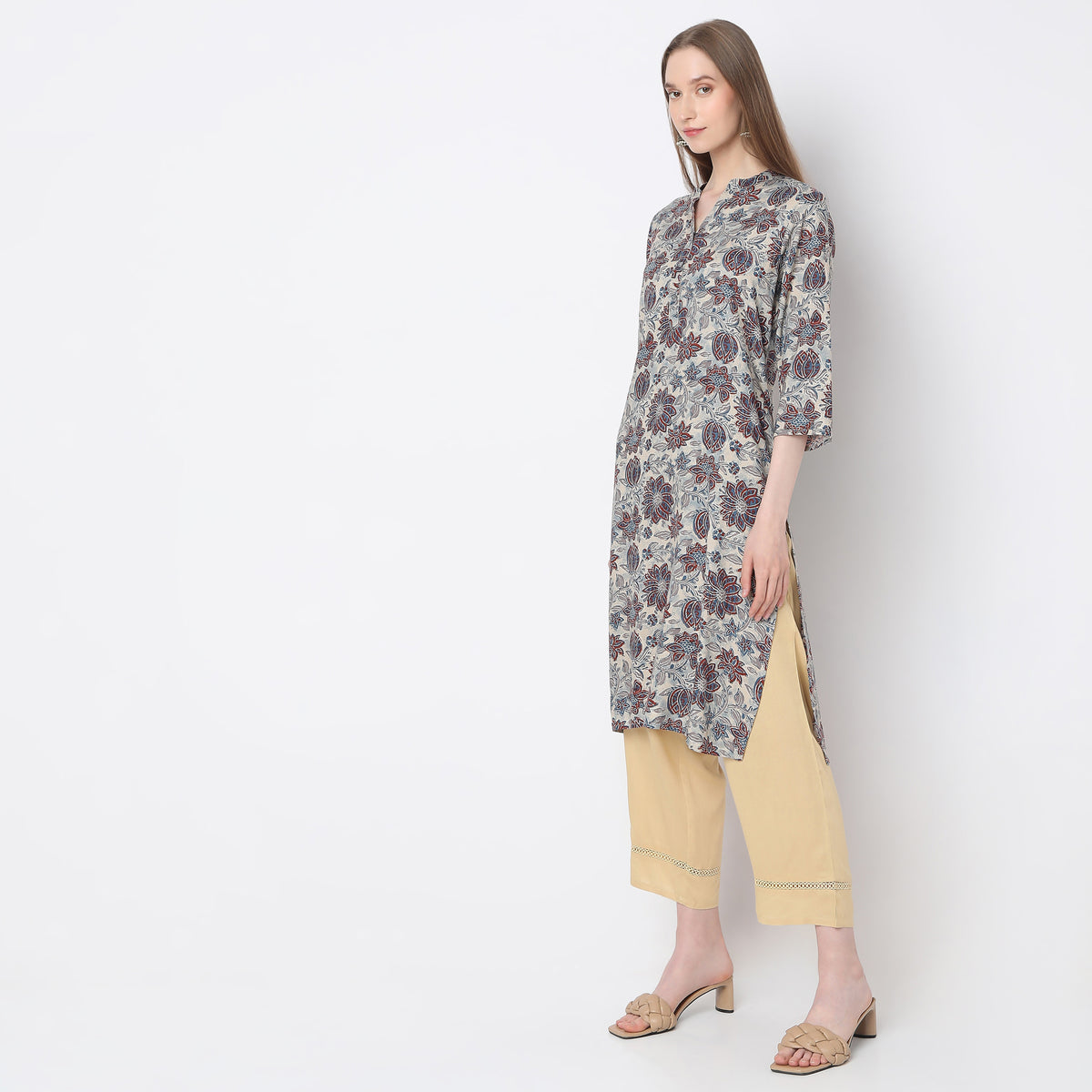 Straight Fit Printed Kurta