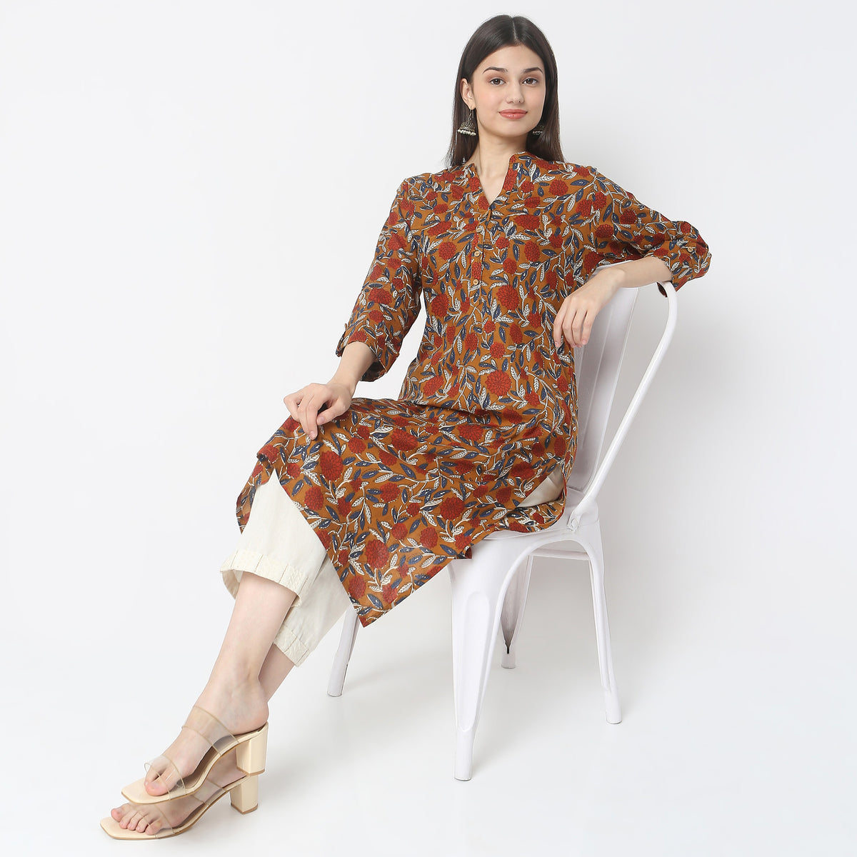 Straight Fit Printed Kurta