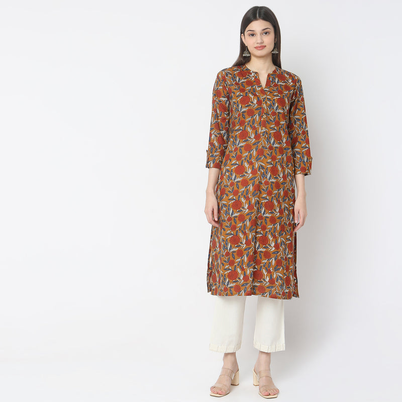 Straight Fit Printed Kurta