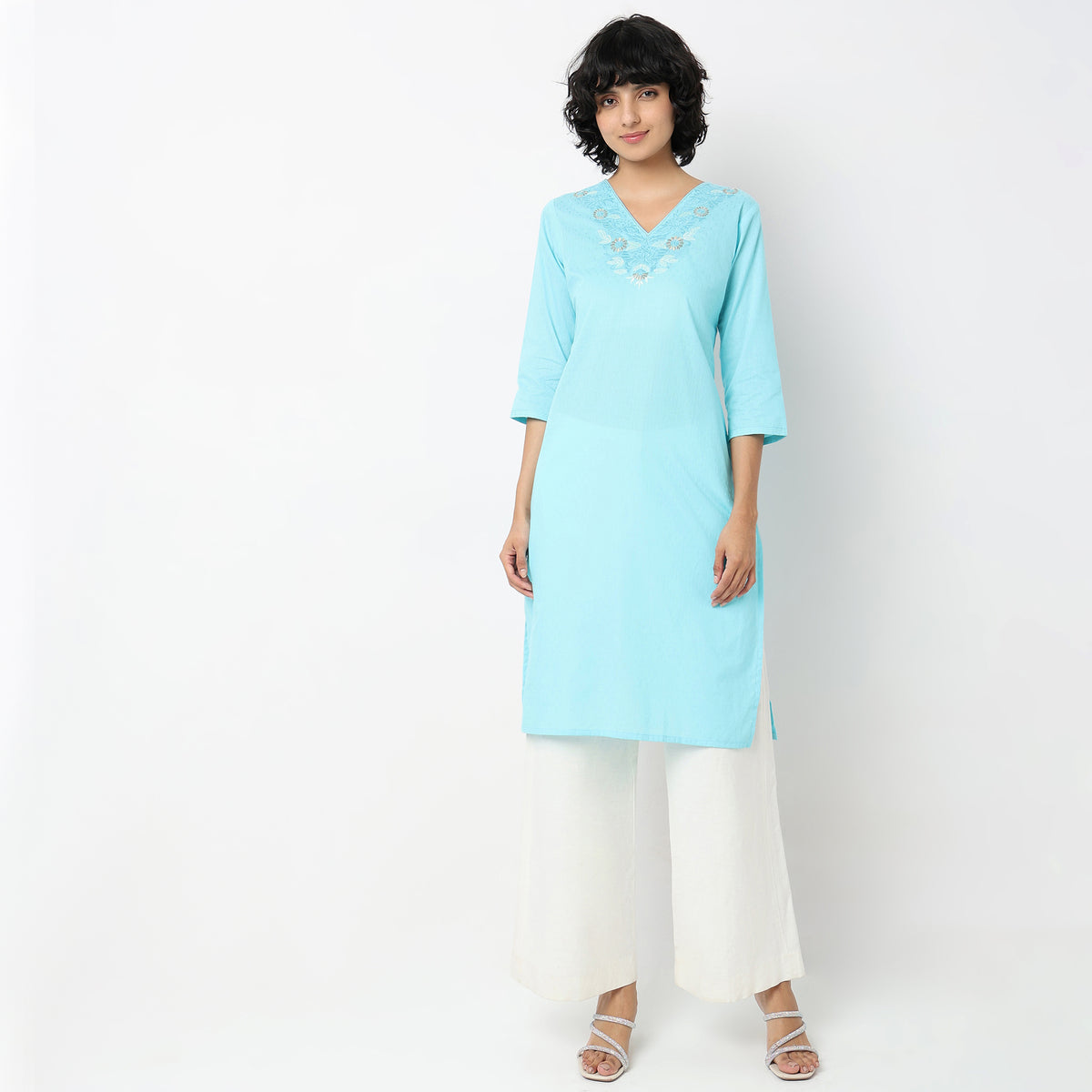 Straight Fit Solid Kurta