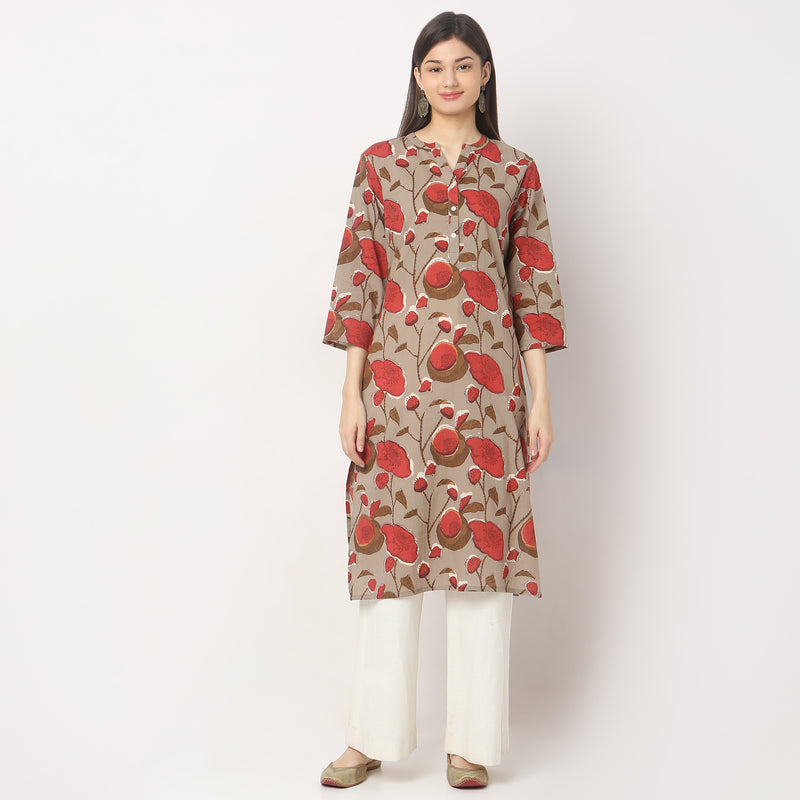 Regular Fit Printed Kurta