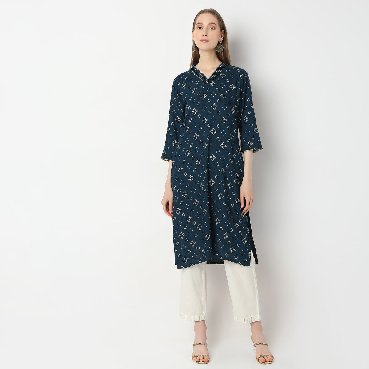 Straight Fit Printed Kurta