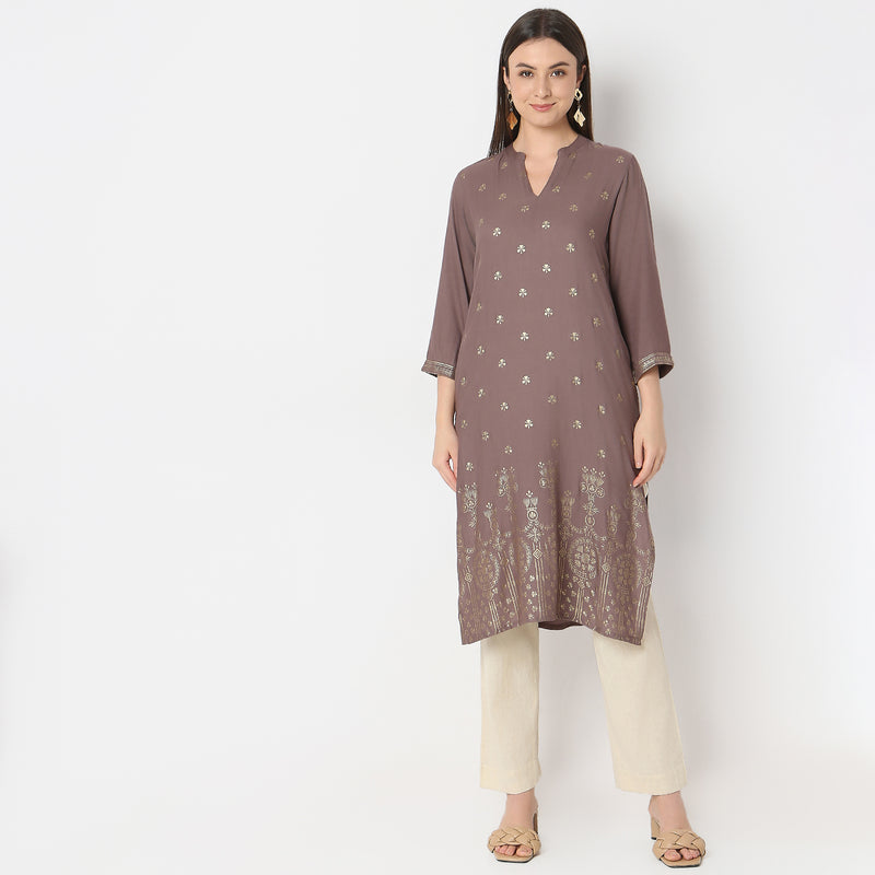 Regular Fit Printed Kurta