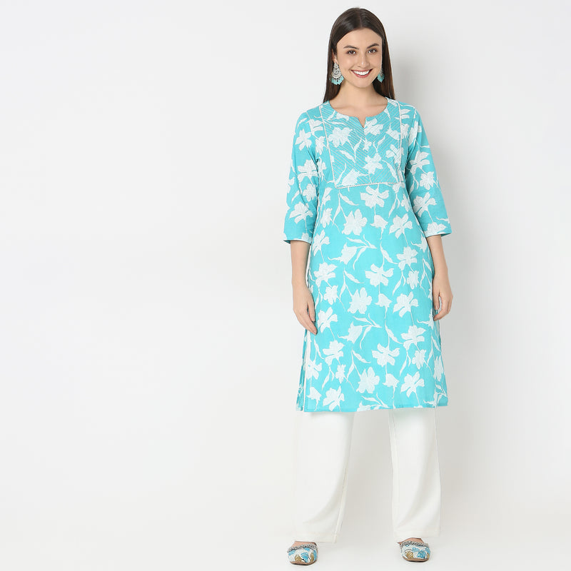 Regular Fit Printed Kurta