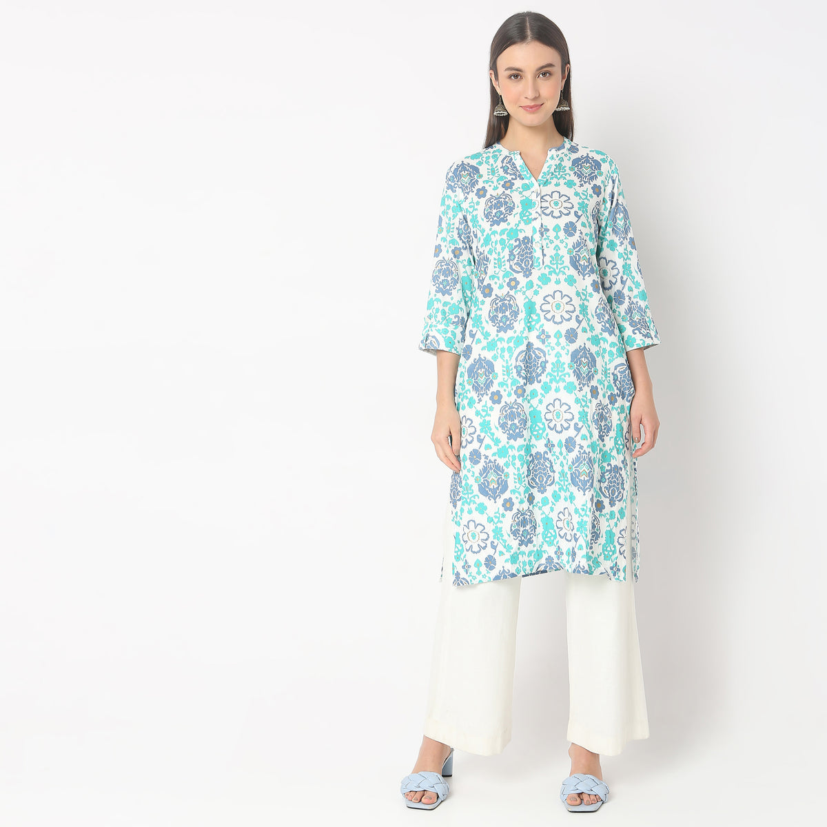 Straight Fit Printed Kurta