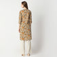 Straight Fit Floral Below Knee Kurta