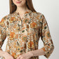 Straight Fit Floral Below Knee Kurta