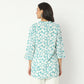 Straight Fit Printed Band Collar Above Knee Kurta