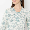 Regular Fit Printed V-Neck Kurta