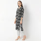 Regular Fit Printed V-Neck Kurta