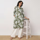 Printed Knee Length Straight Half Placket Kurta