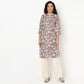 Full Placket Printed Long Kurta