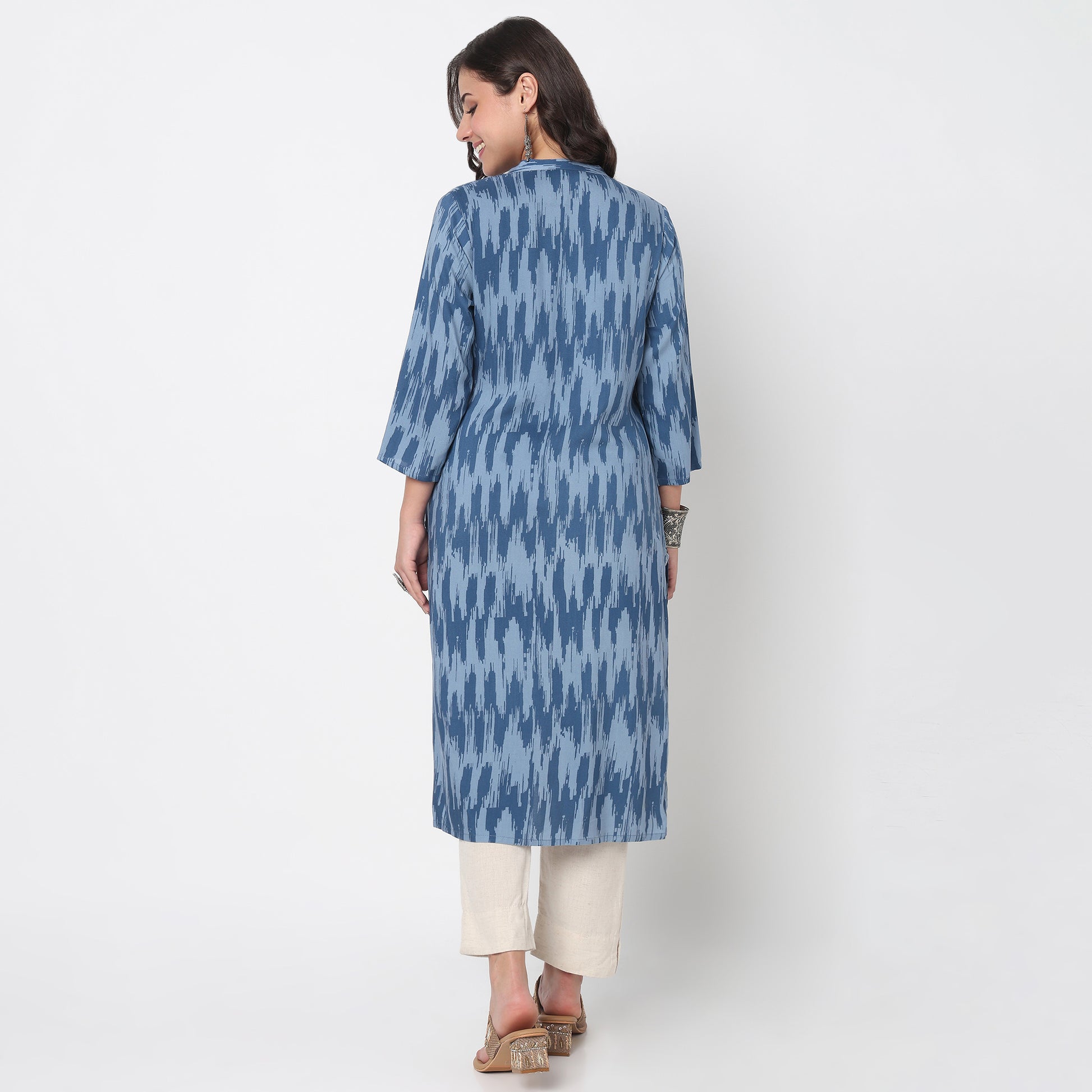 V-Neck Placement Printed Kurta
