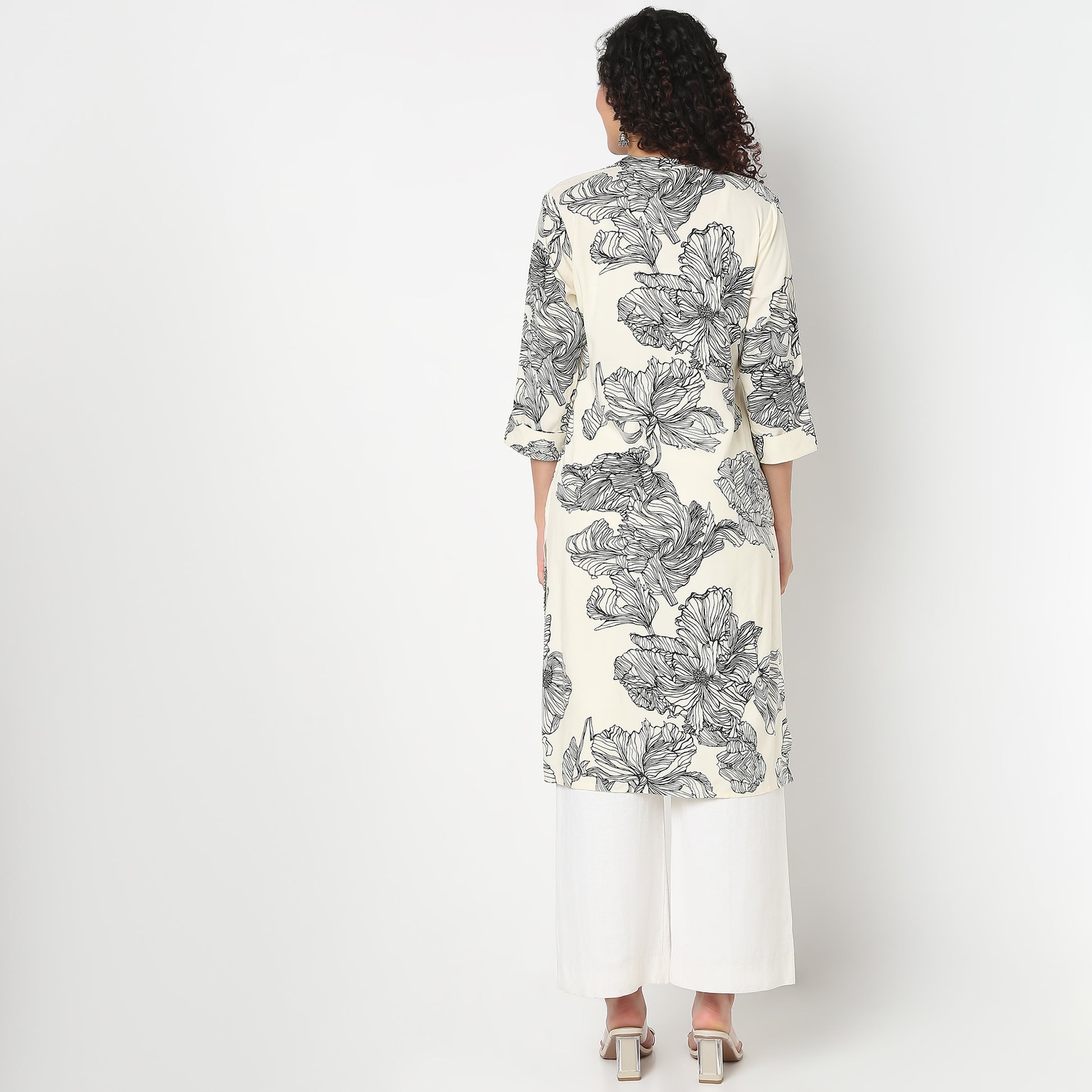 Half Placket Rayon Kurta