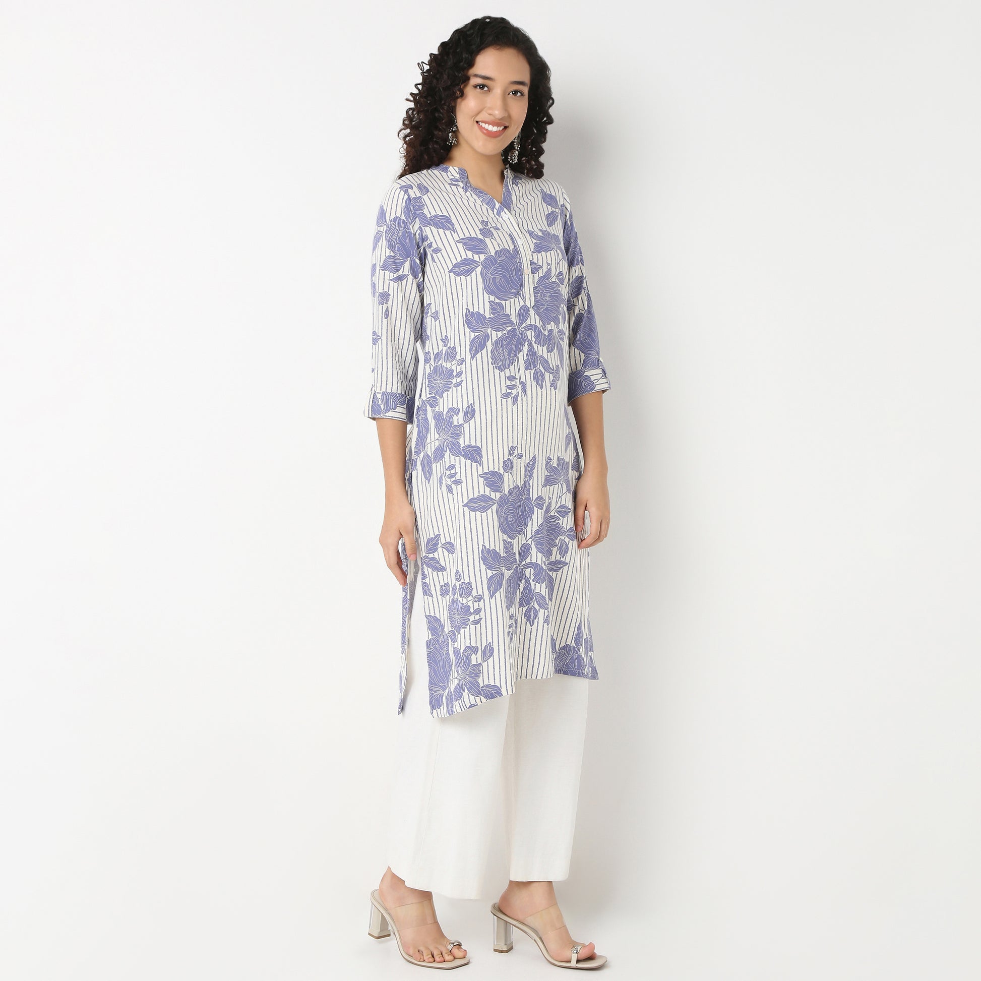 Half Placket Kurta-Rayon