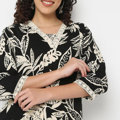 V-Neck With Gusset Long Kurta