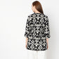 Straight Fit Printed Band Collar Kurta