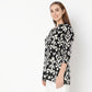 Straight Fit Printed Band Collar Kurta