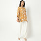 Straight Fit Printed Band Neck Short Kurta