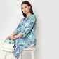 Printed Half Placket Kurta
