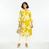 Printed Half Placket Long Kurta
