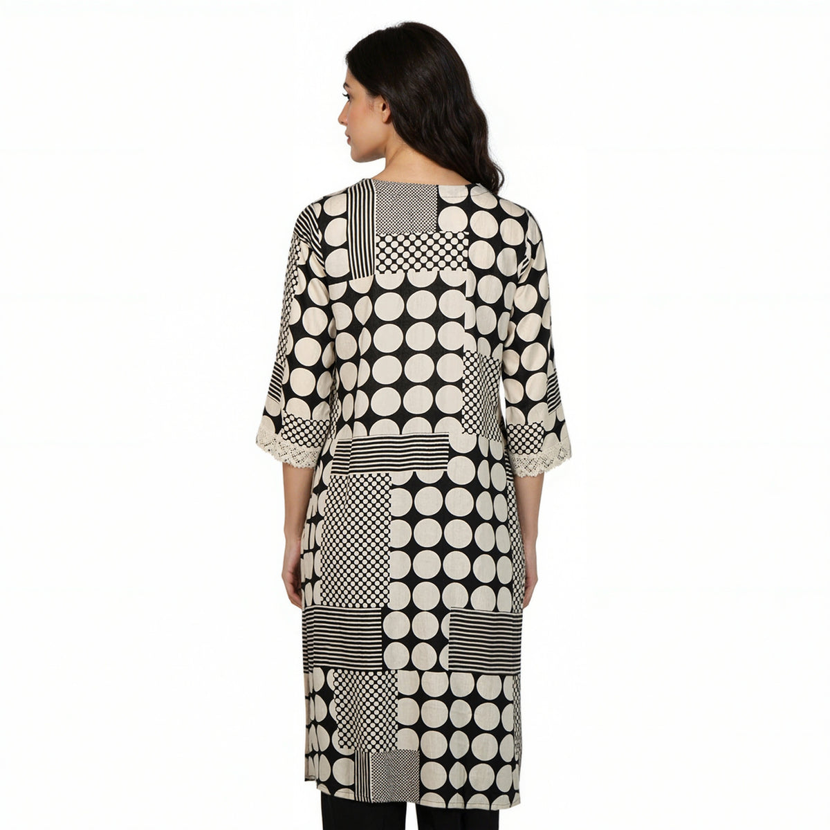 V-Neck Printed Kurta