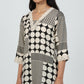 V-Neck Printed Kurta