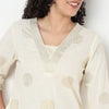 Buy Women Straight Fit Printed Three-Fourth Sleeve Kurta  - Style Union
